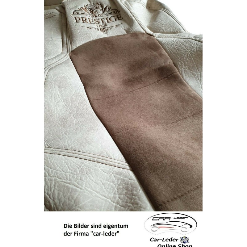 Prestige Schonbezüge Sitzbezüge Kunstleder - Stoff für LKW Mercedes Actros MP4 2011 - 2018 Schwarz