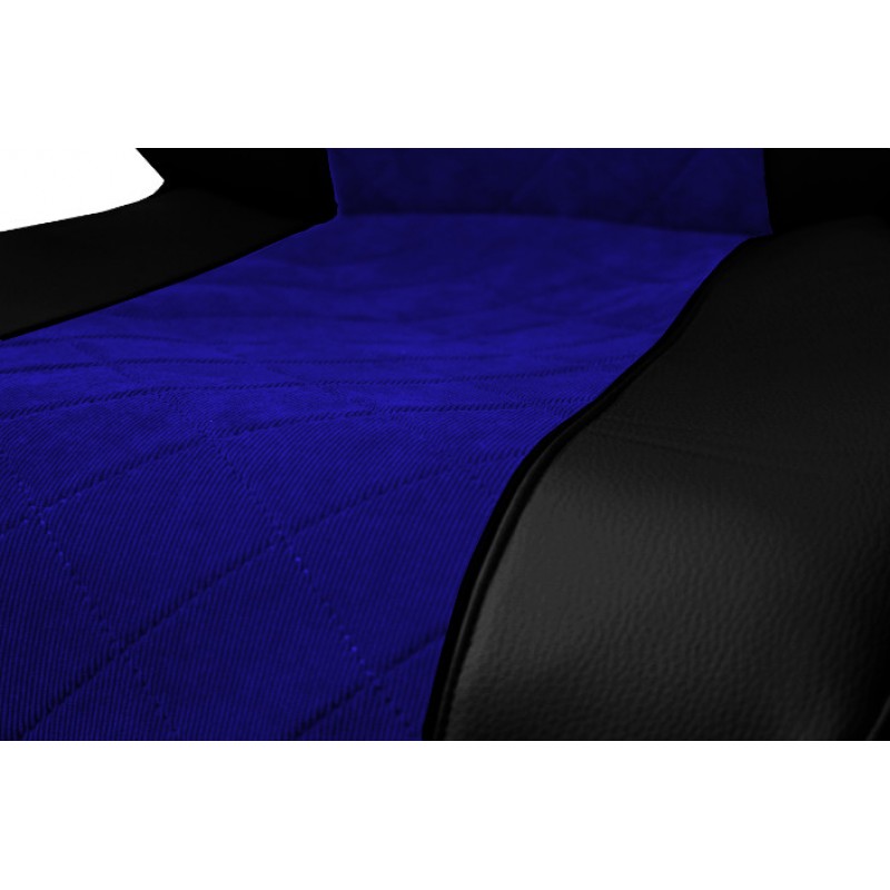 Schonbezüge Auto Sitzbezüge Kunstleder - Stoff für LKW DAF XF 105 / XF 106 Schwarz - Blue