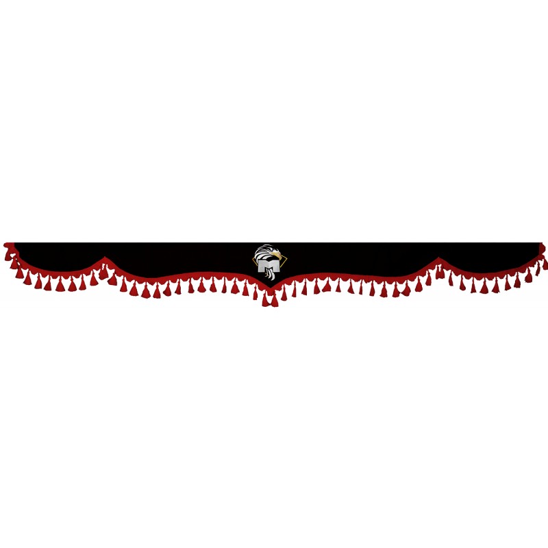 Frontscheibenborde Gardinen Vorhänge Schwarz Rot passend für MAN TGA / TGM / TGL / TGS / TGX