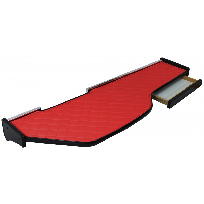 Ablagetisch mit Schublade Kunstleder Rot passend für DAF XF 106