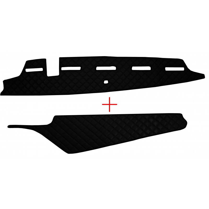 Armaturenbrett Abdeckung + Ablage Abdeckung aus Kunstleder in Schwarz  passend für Volvo FH4 ab 2013